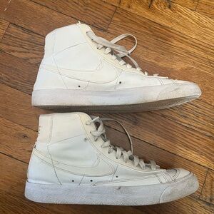 Nike White Vintage High-Top Sneakers